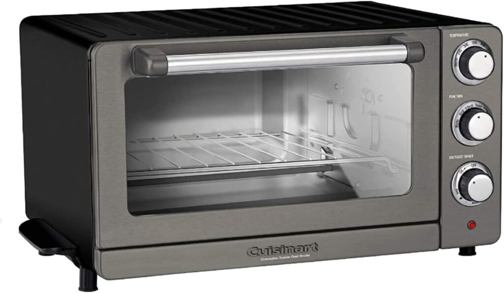 Cuisinart TOB-60N2BKS2 Convection AirFryer Toaster Oven Broiler, 1800-Watt Motor with 8-in-1 Functions, Wide Temperature Range, Large Capacity Air Fryer with 60-Minute Timer/Auto-Off, Black Stainless