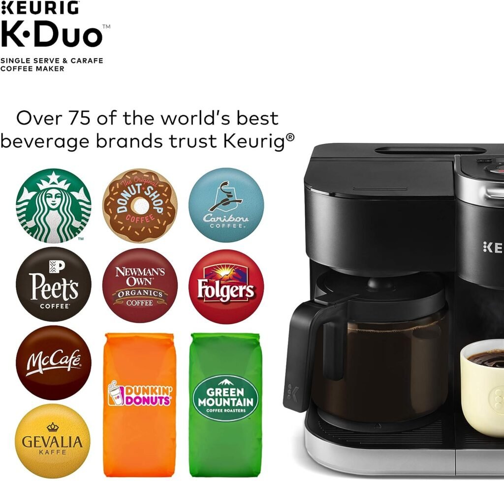 Keurig K-Duo Single Serve K-Cup Pod Carafe Coffee Maker, Black