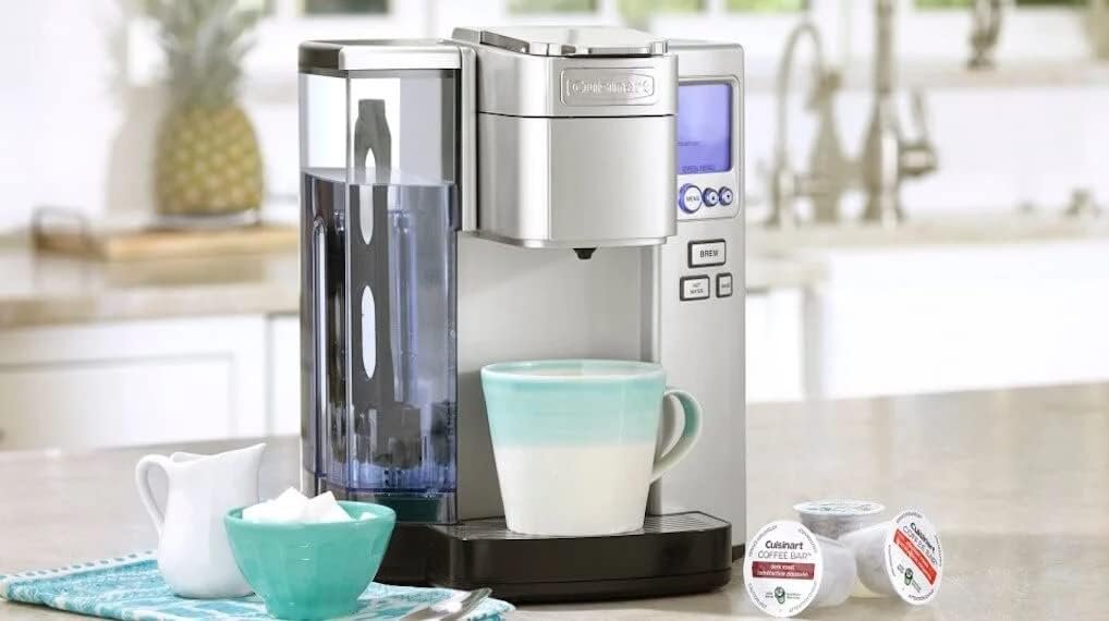 Cuisinart Coffee Maker, Single Serve 72-Ounce Reservoir Coffee Machine, Programmable Brewing Hot Water Dispenser, Stainless Steel, SS-10P1,Silver