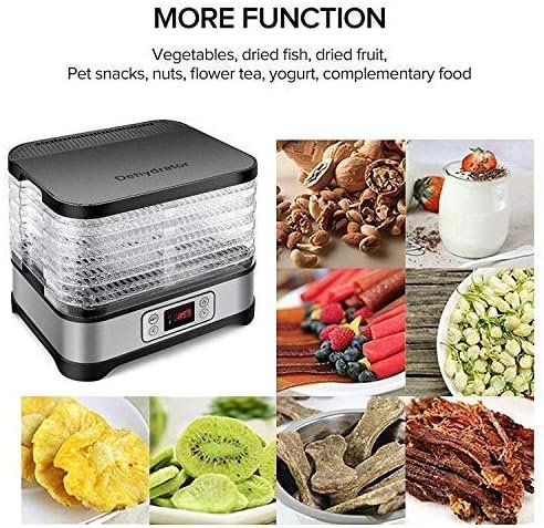 Homdox Food Dehydrator Machine, 8 BPA-Free Trays Fruit Dehydrator with Fruit Roll Sheet, 72H Timer and Temperature Control 95-158℉, 400W Dehydrator for Food and Jerky, Fruits, Herbs, Dog Treats