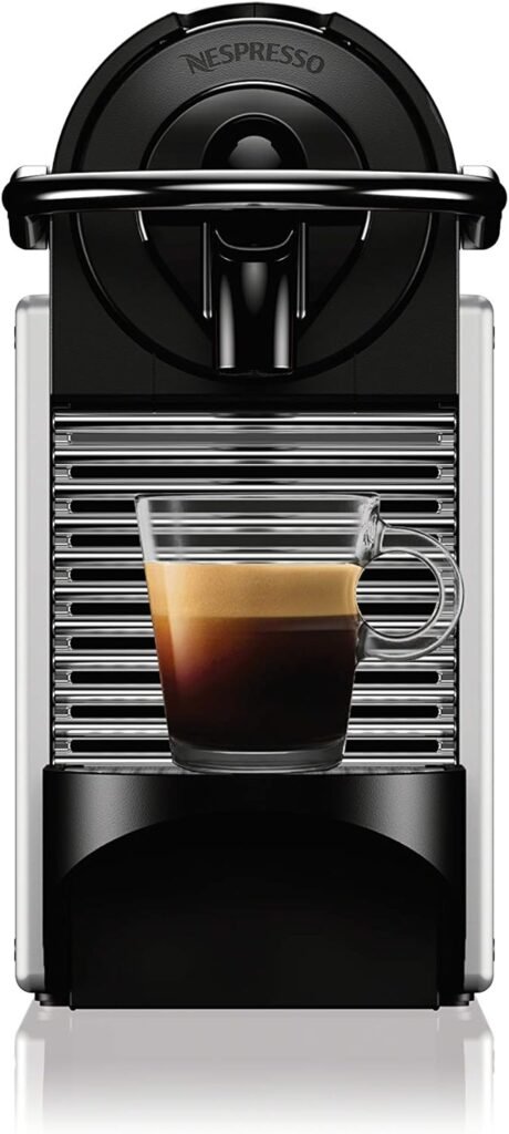 Nespresso Pixie Coffee and Espresso Machine by DeLonghi with Milk Frother, Aluminum, 34 ounces