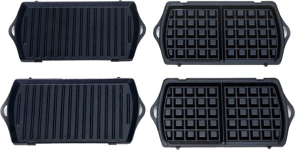 Amazon Basics Waffle Maker 2-Slices Black with Non-stick coating and Easy to Clean, 700W
