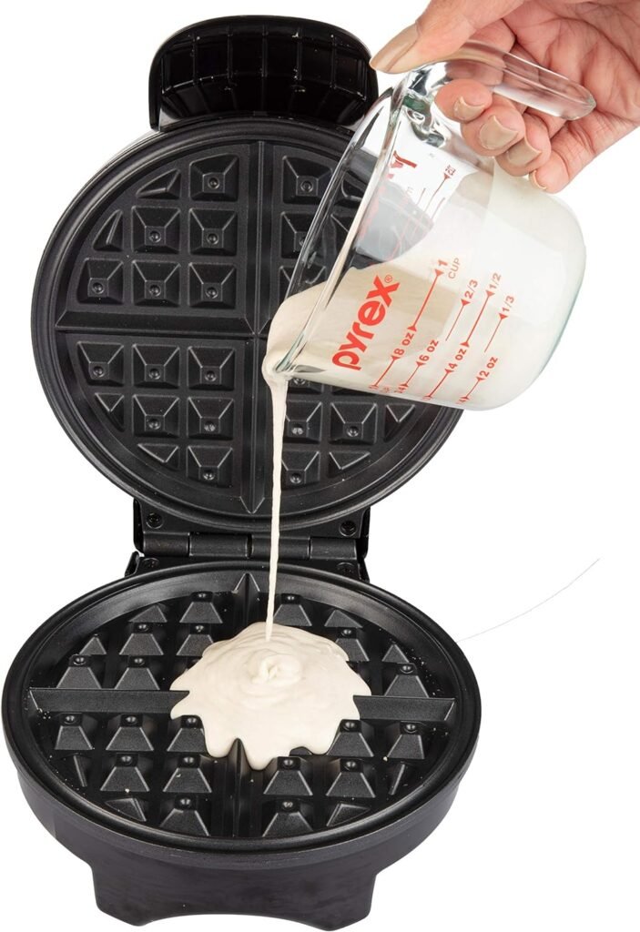 Belgian Waffle Maker - Non-Stick 7 Waffler Iron w Adjustable Browning Control, Electric Baker Makes Thick, Fluffy Waffles, Kitchen Essential for Breakfast, Great Gift or Morning Treat