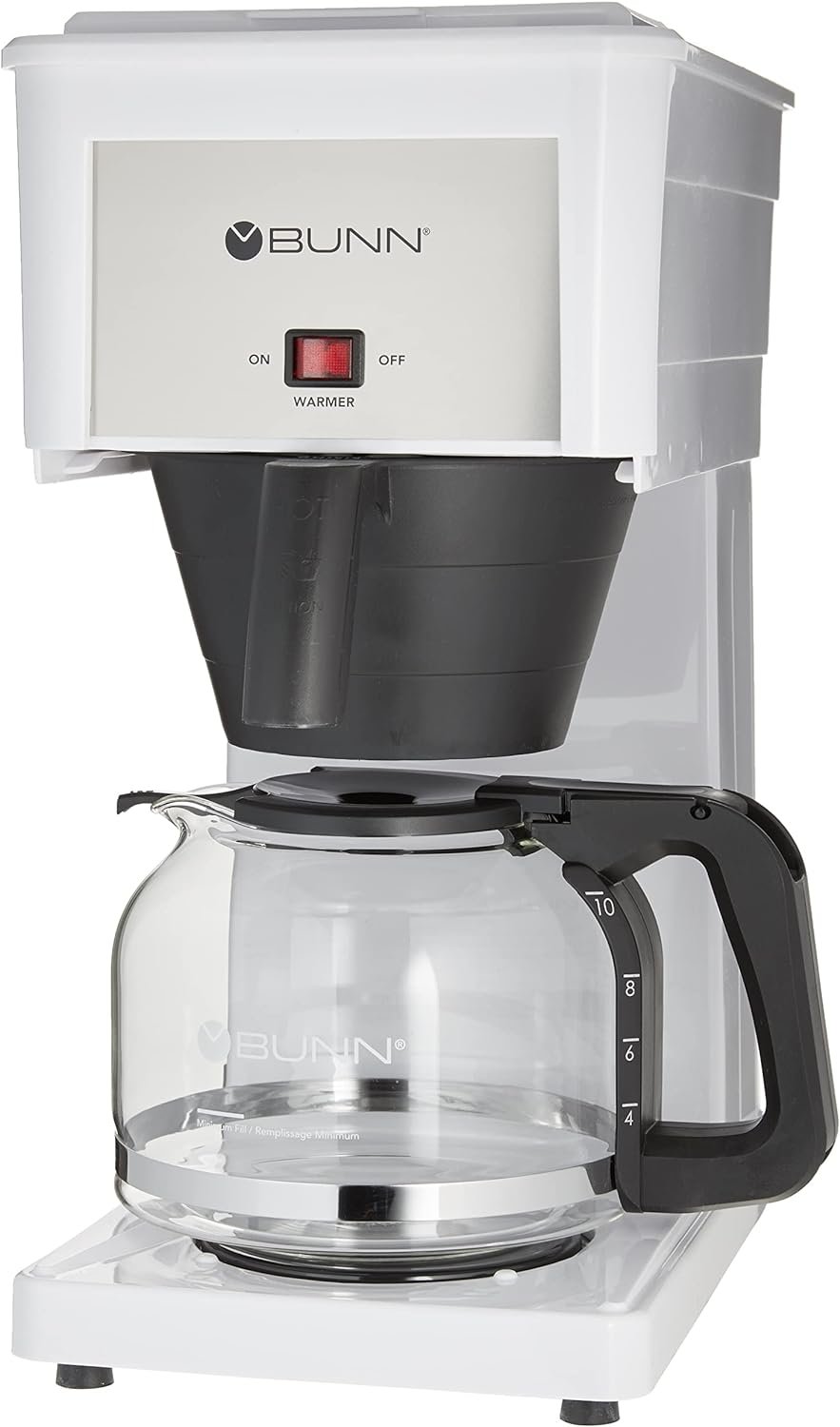 BUNN GRW Velocity Brew 10-Cup Home Coffee Brewer, White