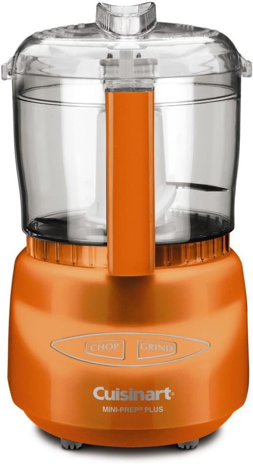 Cuisinart DLC-2AOGWS Mini-Prep Plus Food Processor, Orange Sonoma, 3 Cup