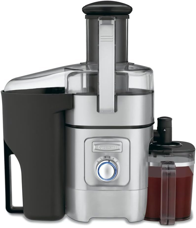 Cuisinart Juicer Machine, Die-Cast Juice Extractor for Vegetables, Lemons, Oranges  More, CJE-1000P1,Silver/Black, 15.35 x 11.8 x 19.01