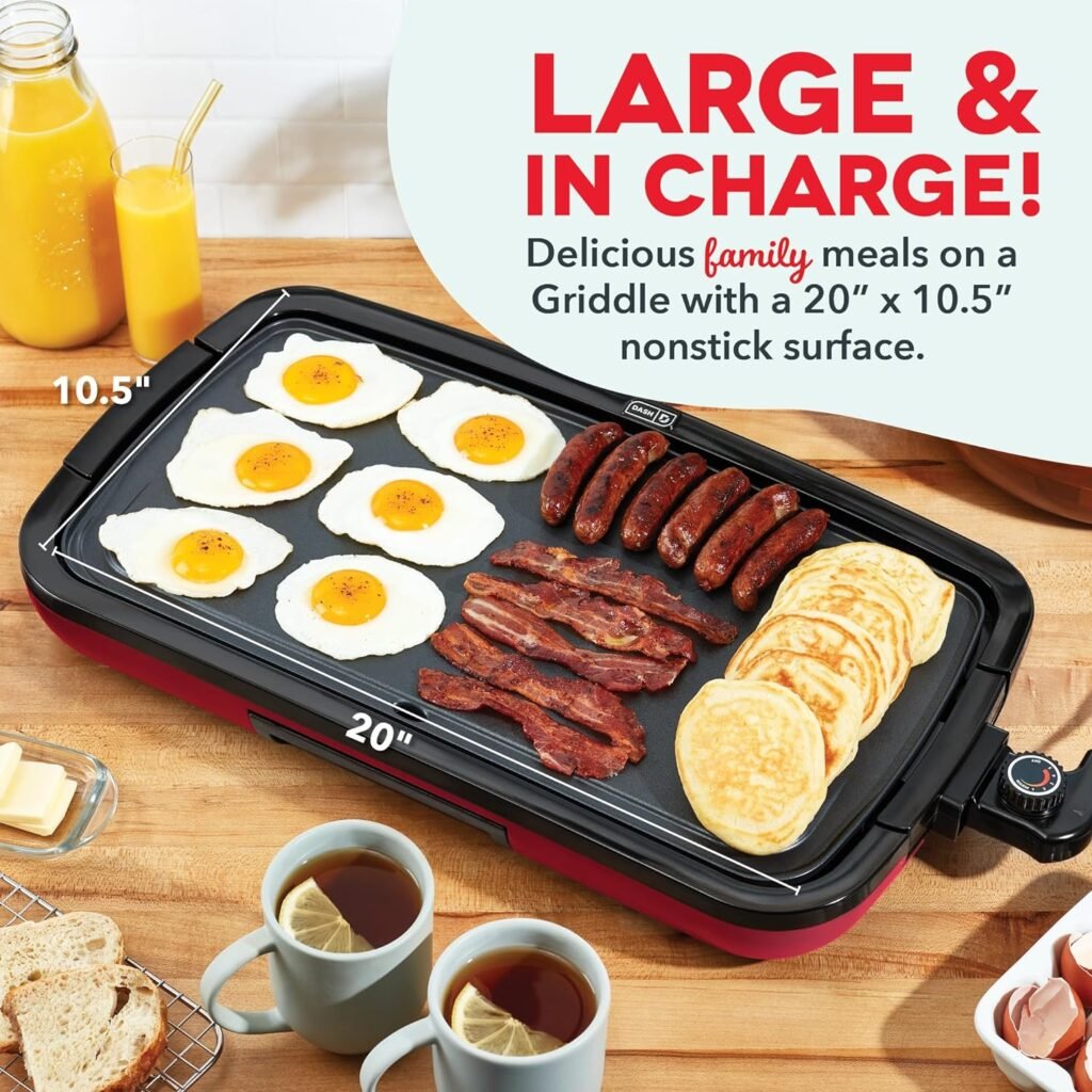 DASH Deluxe Everyday Electric Griddle with Dishwasher Safe Removable Nonstick Cooking Plate  Express 8” Waffle Maker for Waffles, Paninis, Hash Browns + other Breakfast, Lunch