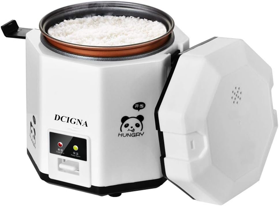 DCIGNA 1.2L Mini Rice Cooker, Electric Lunch Box, Travel, Small, Removable Non-stick Pot, Keep Warm Function, Suitable For 1-2 People - For Cooking Soup, Rice, Stews, Grains  Oatmeal
