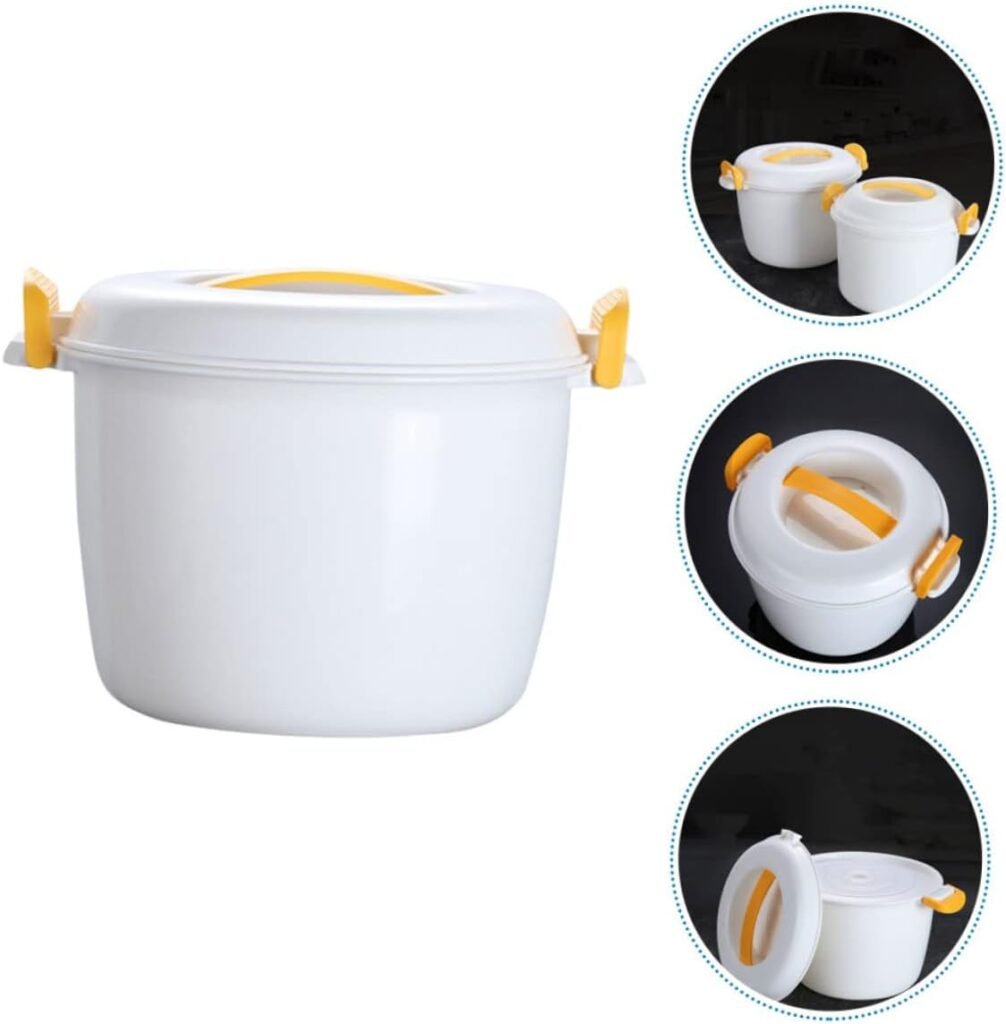 Didiseaon rice cooker mini travel steamer travel microwave fettuccine noodles steaming utensils microwave cooking microwave pasta pot Rice Maker for Microwave Rice Making Tool for Microwave