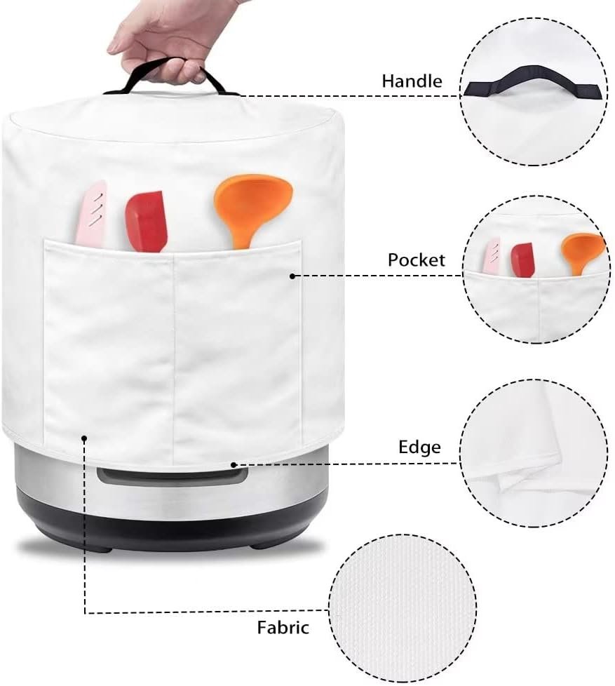 FUIBENG Lovely Chicken Small Kitchen Appliance Cover for Pressure Cooker，Cute Rooster Rice Cooker Carrier Bag with Pocket，for Outdoor Camping，Picnic-L