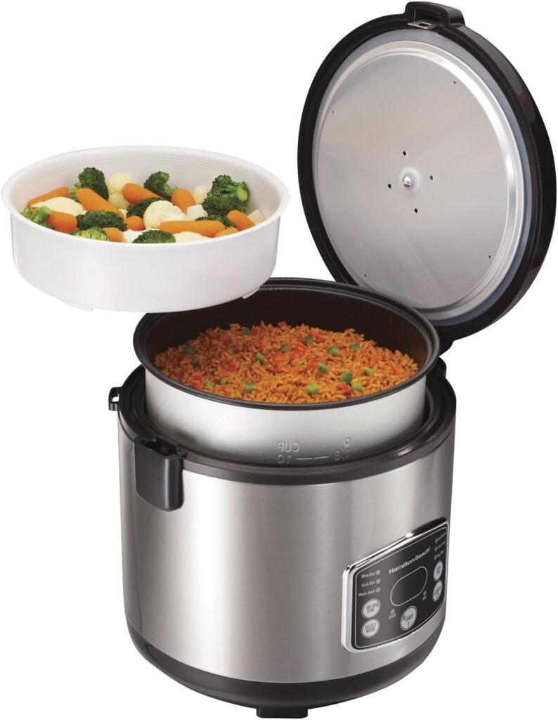 Hamilton Beach Rice  Hot Cereal Cooker, 10-Cups uncooked resulting in 20-Cups (Cooked), 37541