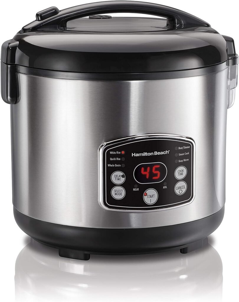 Hamilton Beach Rice  Hot Cereal Cooker, 10-Cups uncooked resulting in 20-Cups (Cooked), 37541