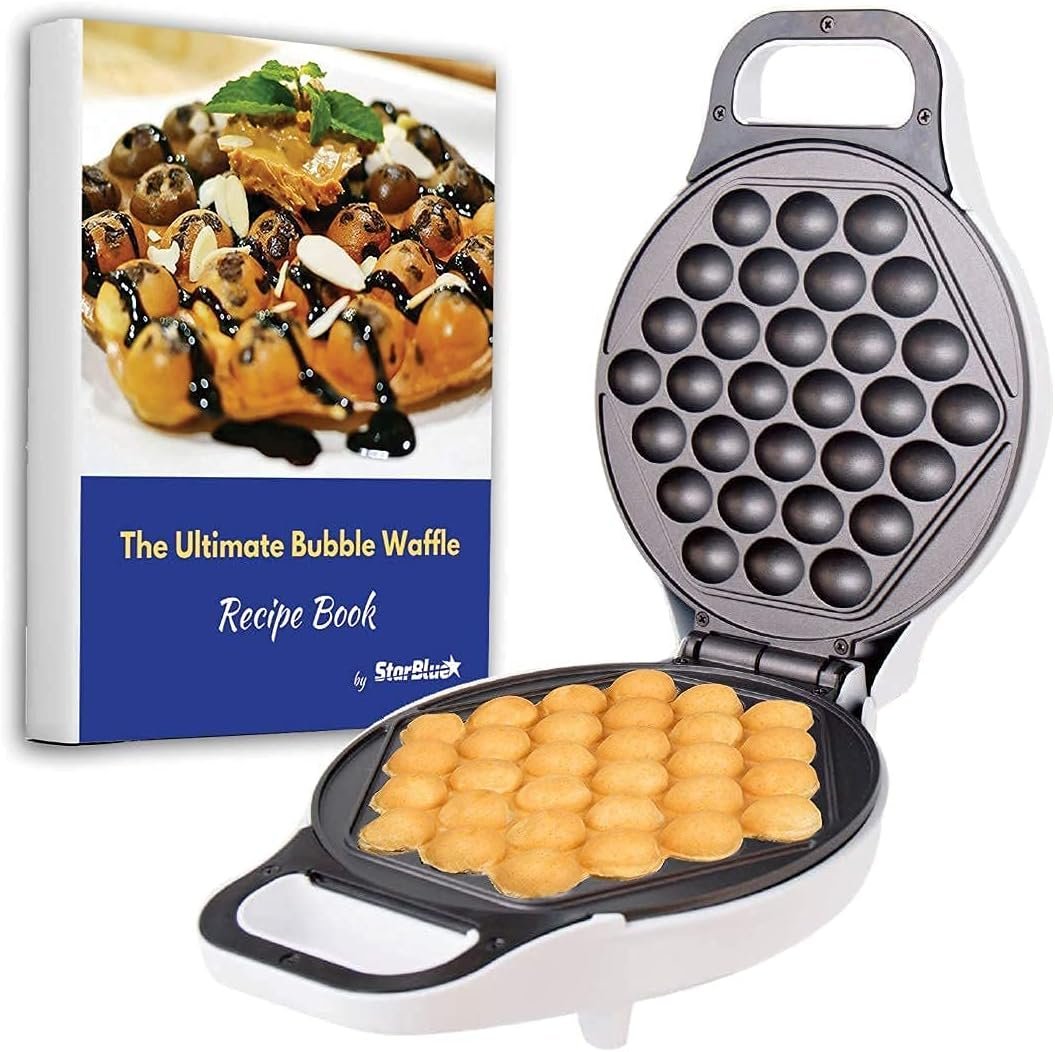 Hong Kong Egg Waffle Maker and 8 Inches Mini Waffle Tongs by StarBlue