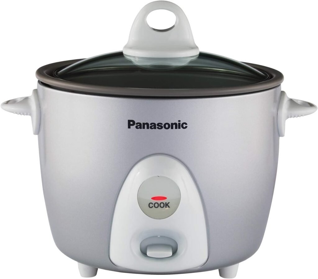 Panasonic SR-G06FGL Rice, Steamer  Multi-Cooker, 3-Cup, 3 cups uncooked/6 cups cooked, Silver