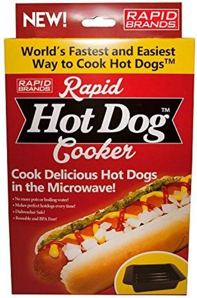 Rapid Hot Dog Cooker | Microwave Hot Dogs in 2 Minutes | Perfect for Dorm, Small Kitchen, or Office | Dishwasher-Safe, Microwaveable,  BPA-Free