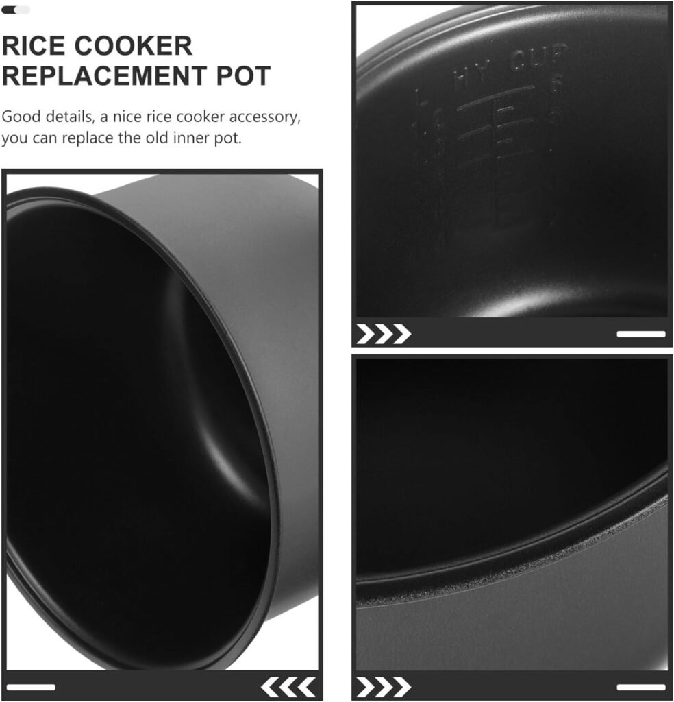 Rice Cooker Inner Pot 2L Rice Cooker Replace Liner Aluminum Alloy Rice Cooking Container Nonstick Cooking Pot Inner for Kitchen