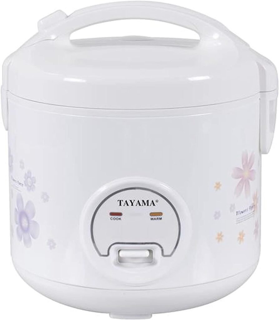 TAYAMA Automatic Rice Cooker  Food Steamer 8 Cup, White (TRC-08RS)