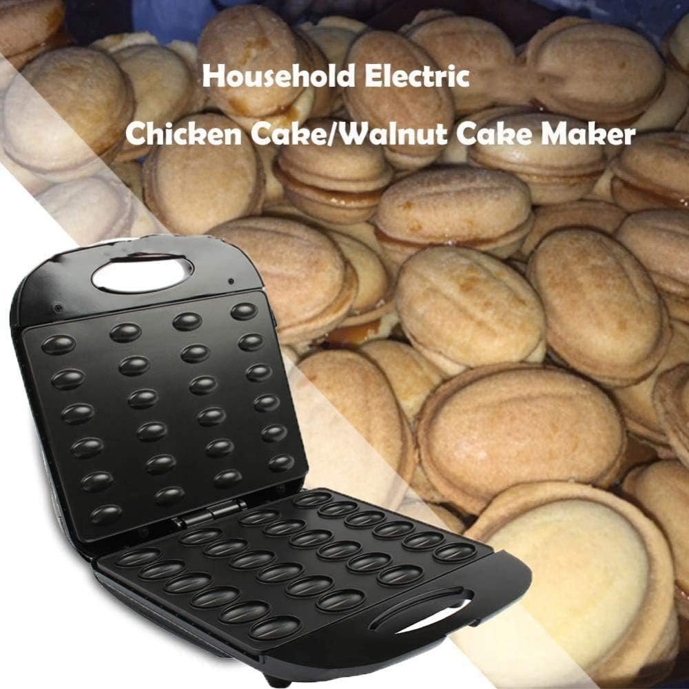zaizai Electric Walnut Cake Maker, Automatic Mini Nut Waffle Bread Machine Sandwich Iron,Toaster Baking Breakfast Pan Oven