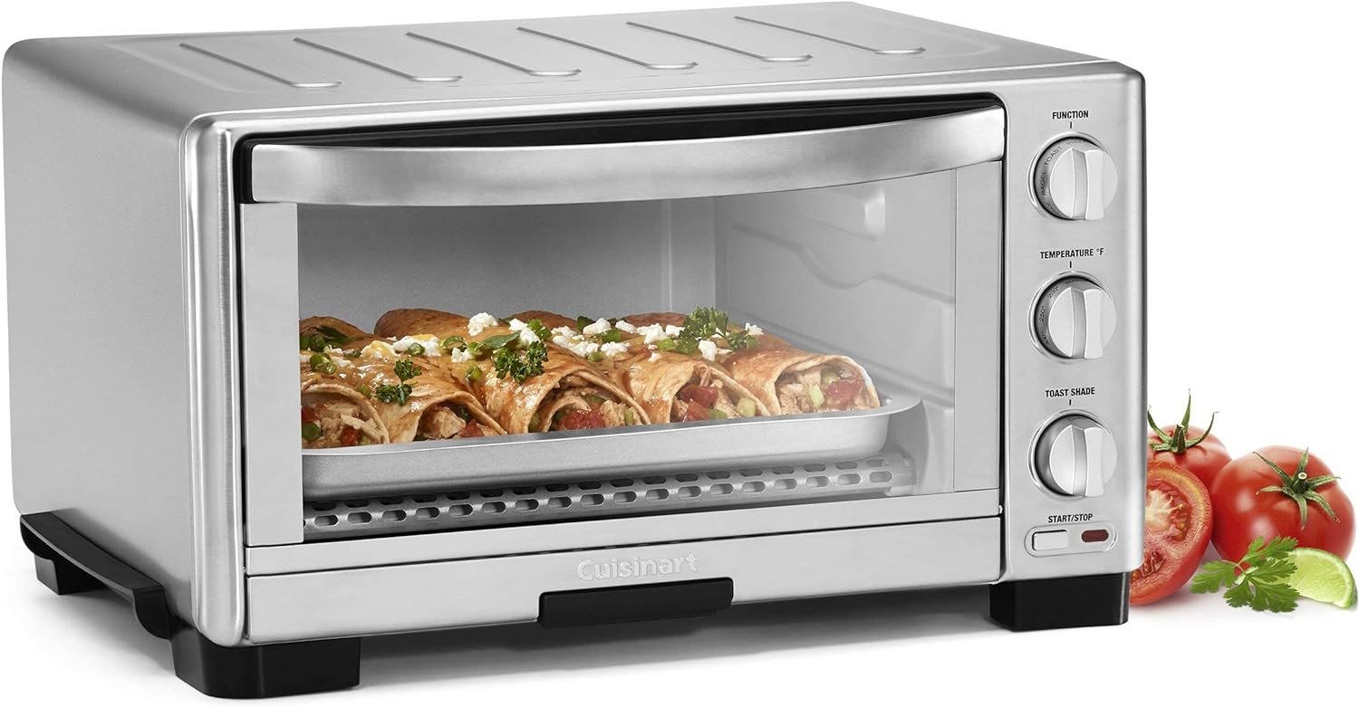 Cuisinart TOB-1010 Toaster Oven Broiler, 11.77 x 15.86 x 7.87, Silver (Renewed)