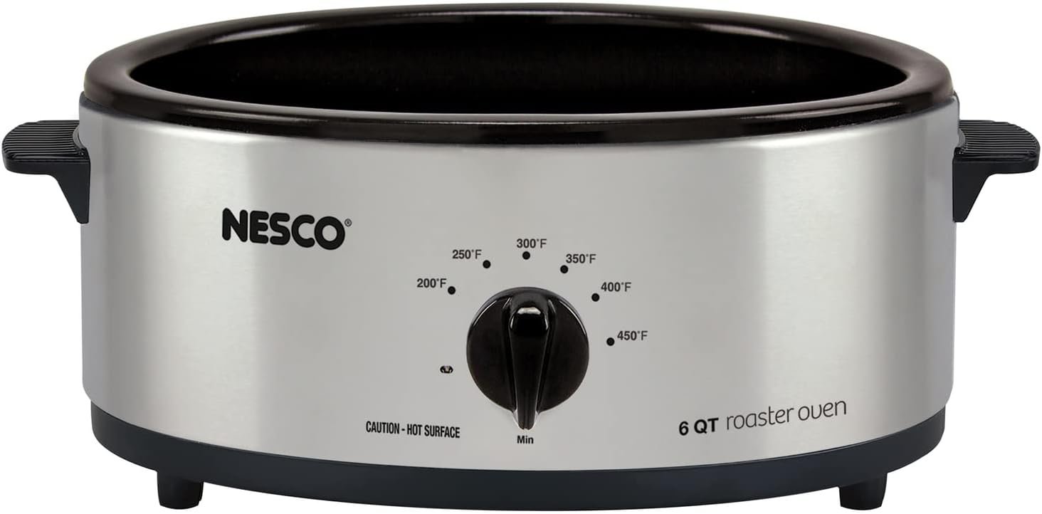 NESCO 4816-25 Electric Roaster, standard, Silver