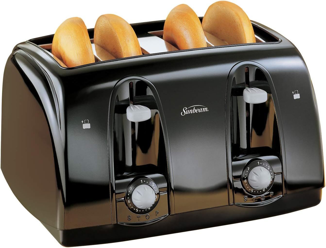 Sunbeam Wide Slot 4-Slice Toaster, Black (003911-100-000)
