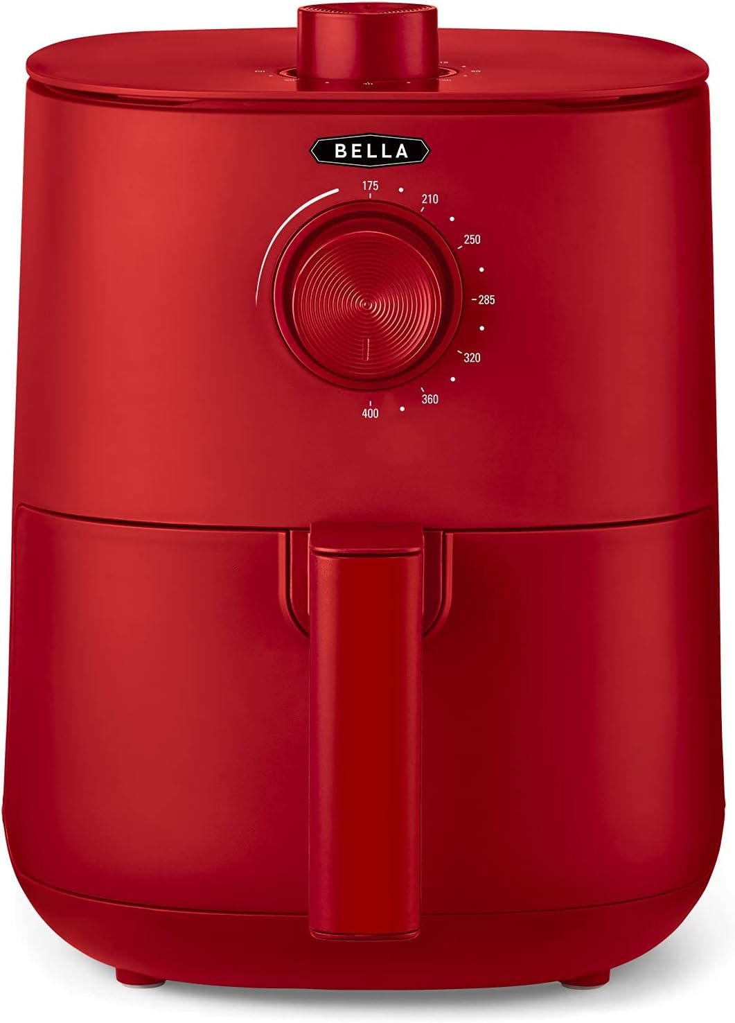 BELLA 3 Qt Manual Air Fryer Oven and 5-in-1 Multicooker with Removable Nonstick and Dishwasher Safe Crisping Tray and Basket, 1400 Watt Heating System, Matte Red